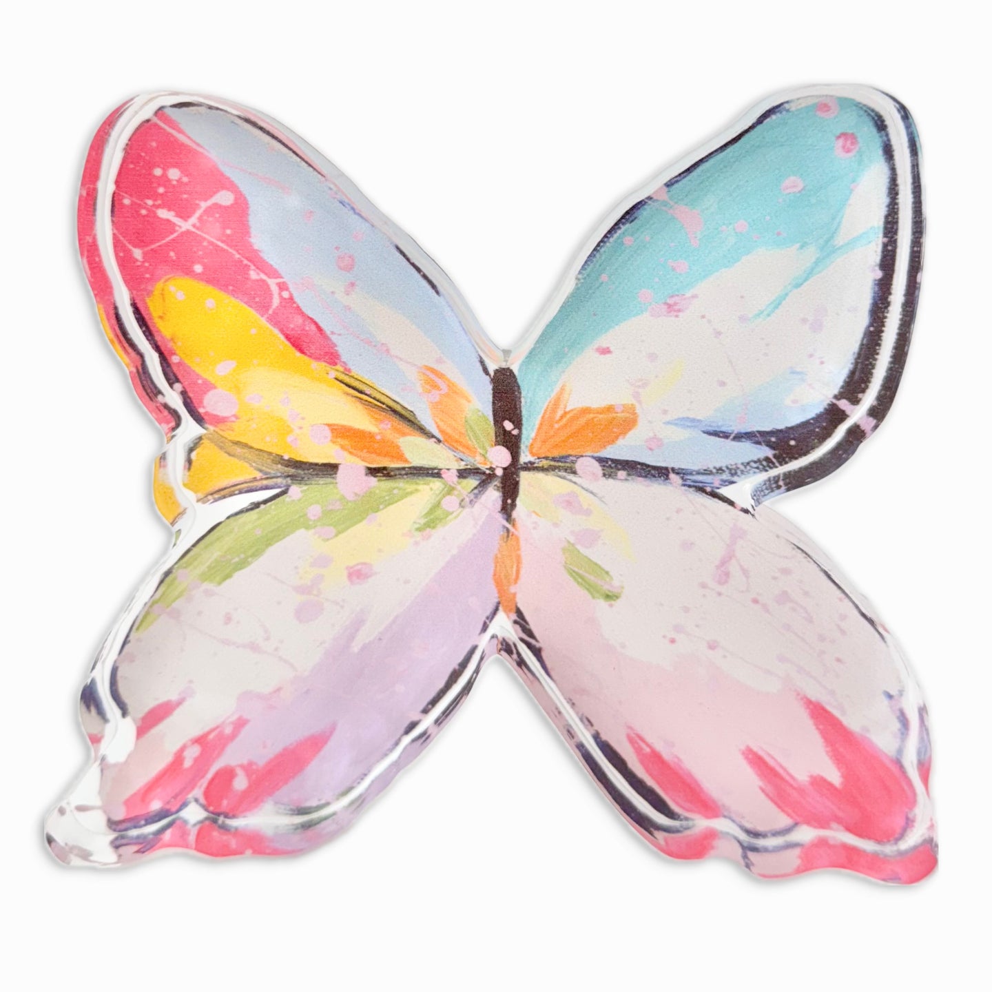 Splashed Butterfly Acrylic Block